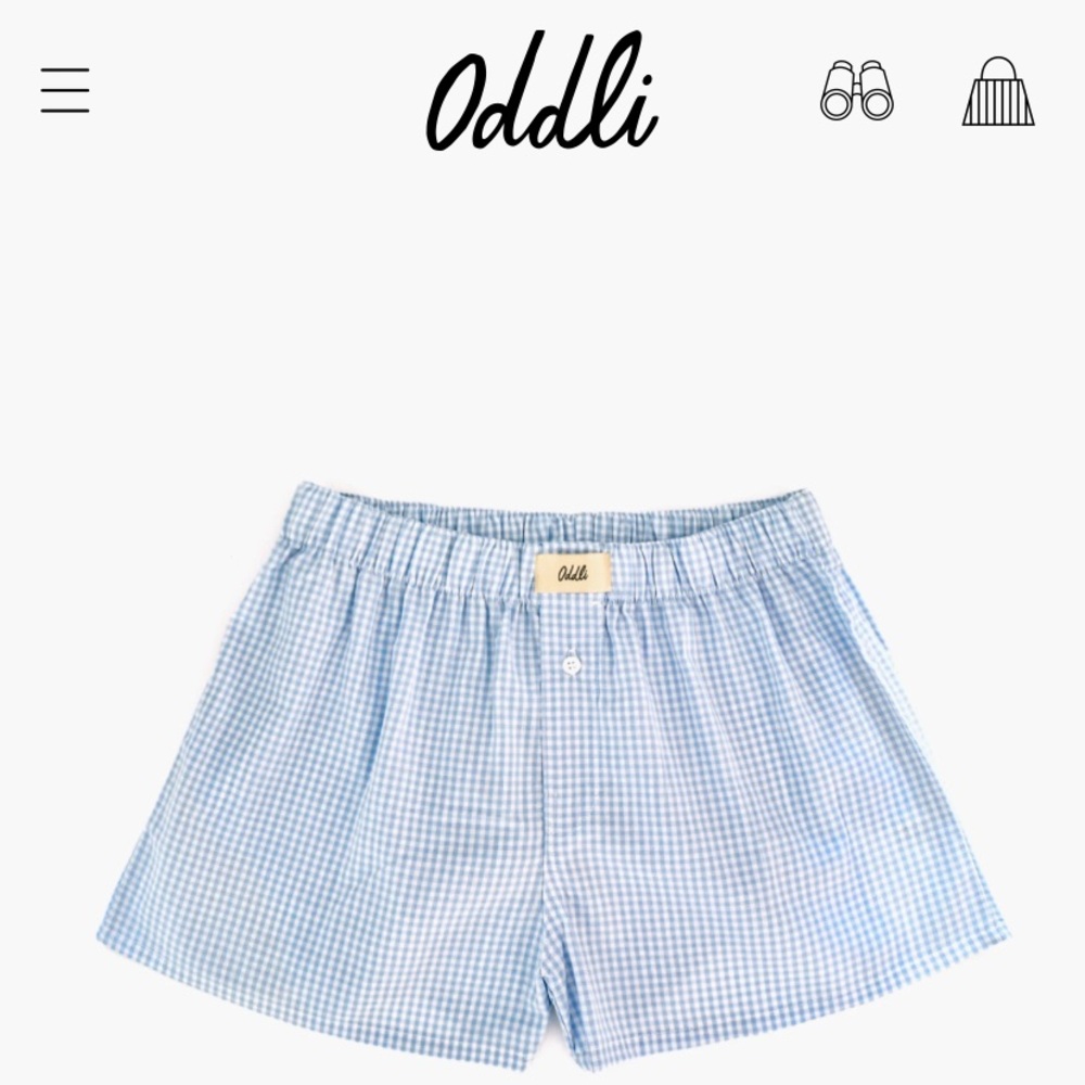 oddli light blue gingham boxer shorts 🩵🤍🩵🤍